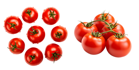 Tomato isolated on transparent background, png, Generative Ai