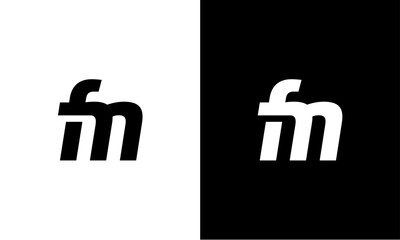 FM letter initials logo - obrazy, fototapety, plakaty
