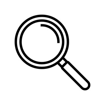 magnifying search glass line icon vector. magnifying search glass sign. isolated contour symbol black illustration