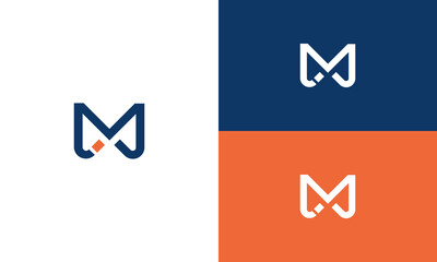mi icon collection logo design vector