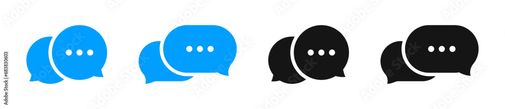 Poster chatting icons. chat message icon set. speech bubbles icon set. communication icon set