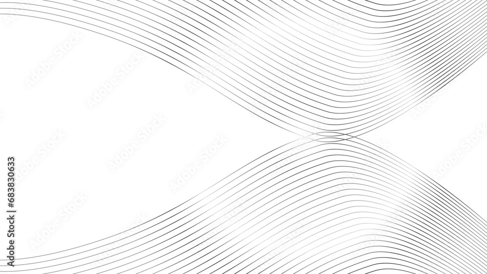 Poster black and white abstract background.abstract white and light gray wave.premium vector | abstract war