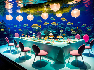 Aqua Whimsy: The Enchanted Underwater Tea Soirée