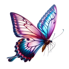 Poster butterfly front view isolated on transparent background © Pipin