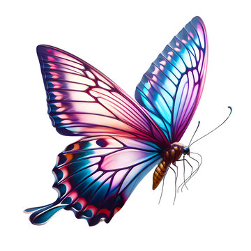 Fototapeta butterfly front view isolated on transparent background