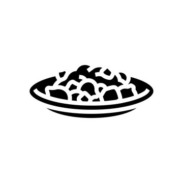 beef bourguignon french cuisine glyph icon vector. beef bourguignon french cuisine sign. isolated symbol illustration