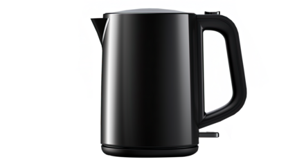 Electric black kettle. Isolated on Transparent background.