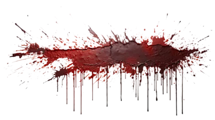Deurstickers Dark Drops of blood, blood splash, blood spot. Isolated on Transparent background.  ©  Mohammad Xte