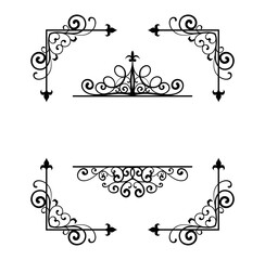 Set of border ornaments