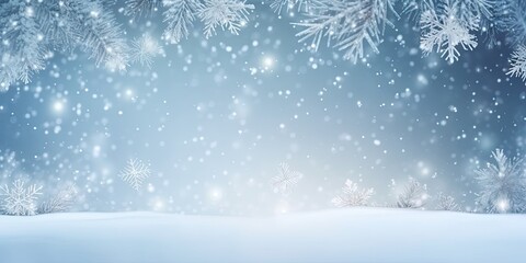 Frosty elegance. Abstract background of glistening snowflakes and ice crystals perfect for christmas greeting card or winter celebration