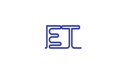 ET, TE, E, T Abstract Letters Logo Monogram	