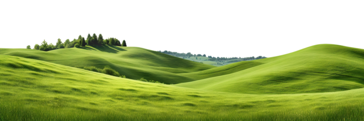 Green hills lanscape cut out