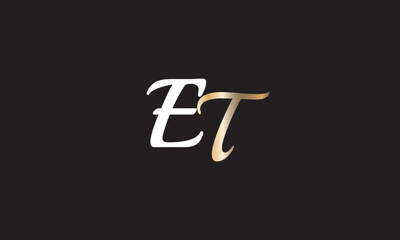 ET, TE, E, T Abstract Letters Logo Monogram	 - obrazy, fototapety, plakaty