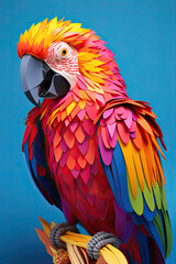 Fototapeta premium Colorful papercraft parrot