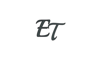 ET, TE, E, T Abstract Letters Logo Monogram	