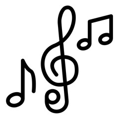 music outline icon