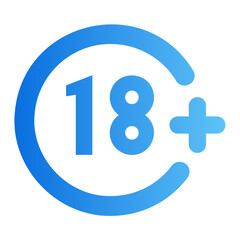 age limit gradient icon