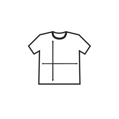 T-shirt illustration design vector for size information