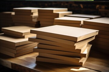 stack of cardboard boxes