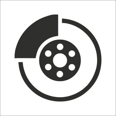 Auto disk brake icon