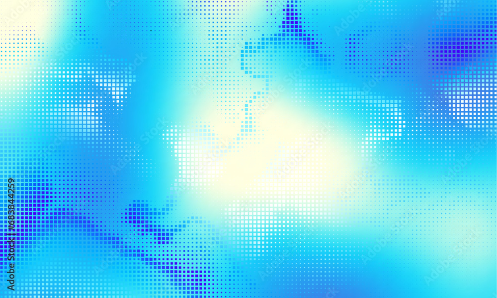 Aufkleber Abstract wide horizontal background with pop art halftone dots. Vector image.