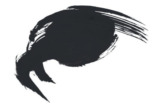 Dark gray watercolor background. Artistic hand paint. Isolated on transparent background.