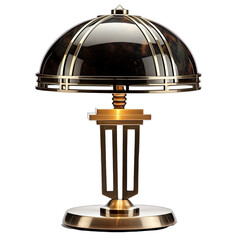 Art Deco Table Lamp. Isolated on a Transparent Background. Cutout PNG.