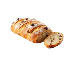 Artisan Bread Board With Olive Loaf. Isolated on a Transparent Background. Cutout PNG.