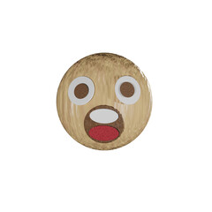 wood emoji wow omg - obrazy, fototapety, plakaty