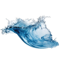 Obraz premium Clear Water Wave. Isolated on a Transparent Background. Cutout PNG.