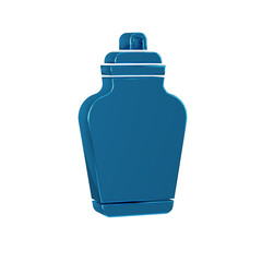Blue Funeral urn icon isolated on transparent background. Cremation and burial containers, columbarium vases, jars and pots with ashes.