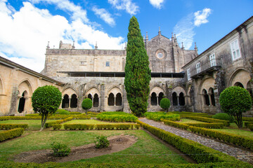 Cloister of the Cathedral of Santa María at Tui in Galicia - 683847685