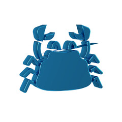 Blue Crab icon isolated on transparent background.