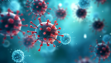 3d icon viral cell bacterium