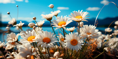 Surround yourself with the whimsical charm of daisies dancing in the wind. Feel the sunshine kiss your cheeks as you immerse yourself in this breathtaking field where every step refreshes your soul.