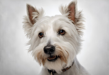 Portrait of a white terrier

