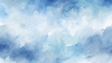 Blue Winter Watercolor: Abstract Art and Sky Pattern Design