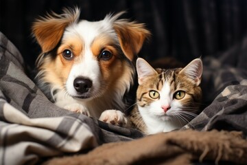 cat and dog together Animal friendship