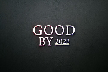 Fototapeta na wymiar Good By 2023 Beautiful Text Illustration Design 