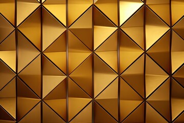 Obraz premium Abstract gold metallic, foil with geometry, lines material background, wallpaper texture. Great as banner, luxury product cover, happy new year postcard.