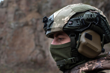 Portrait of a ukrainian soldier