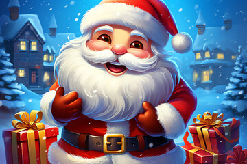 adorable Santa Claus, AI generated
