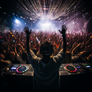 dj performance at the rave festival
