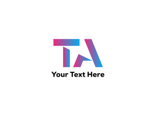 Creative professional TA logo design 