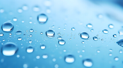 water drops on blue background. Generative AI