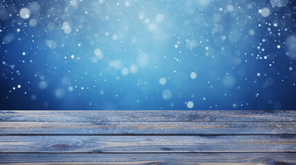 Naklejka na ściany i meble Winter Blues: Elegant Shabby Background with Frosty Atmosphere