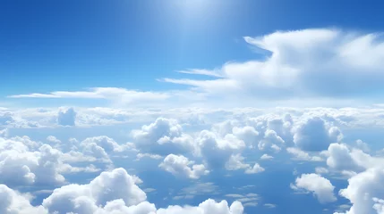 Fensteraufkleber blue sky with clouds. Generative AI © JAEHEE