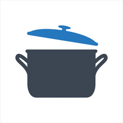 Pot icon. Cooking pan icon