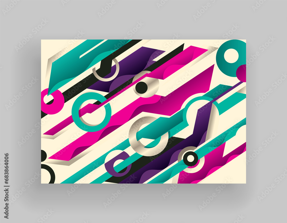 Poster minimal cover design. colorful gradient background. modern template design for web. future geometric