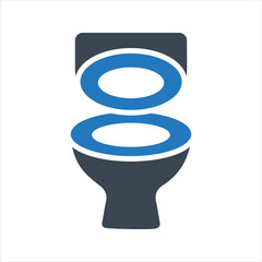 Toilet icon. Vector and glyph